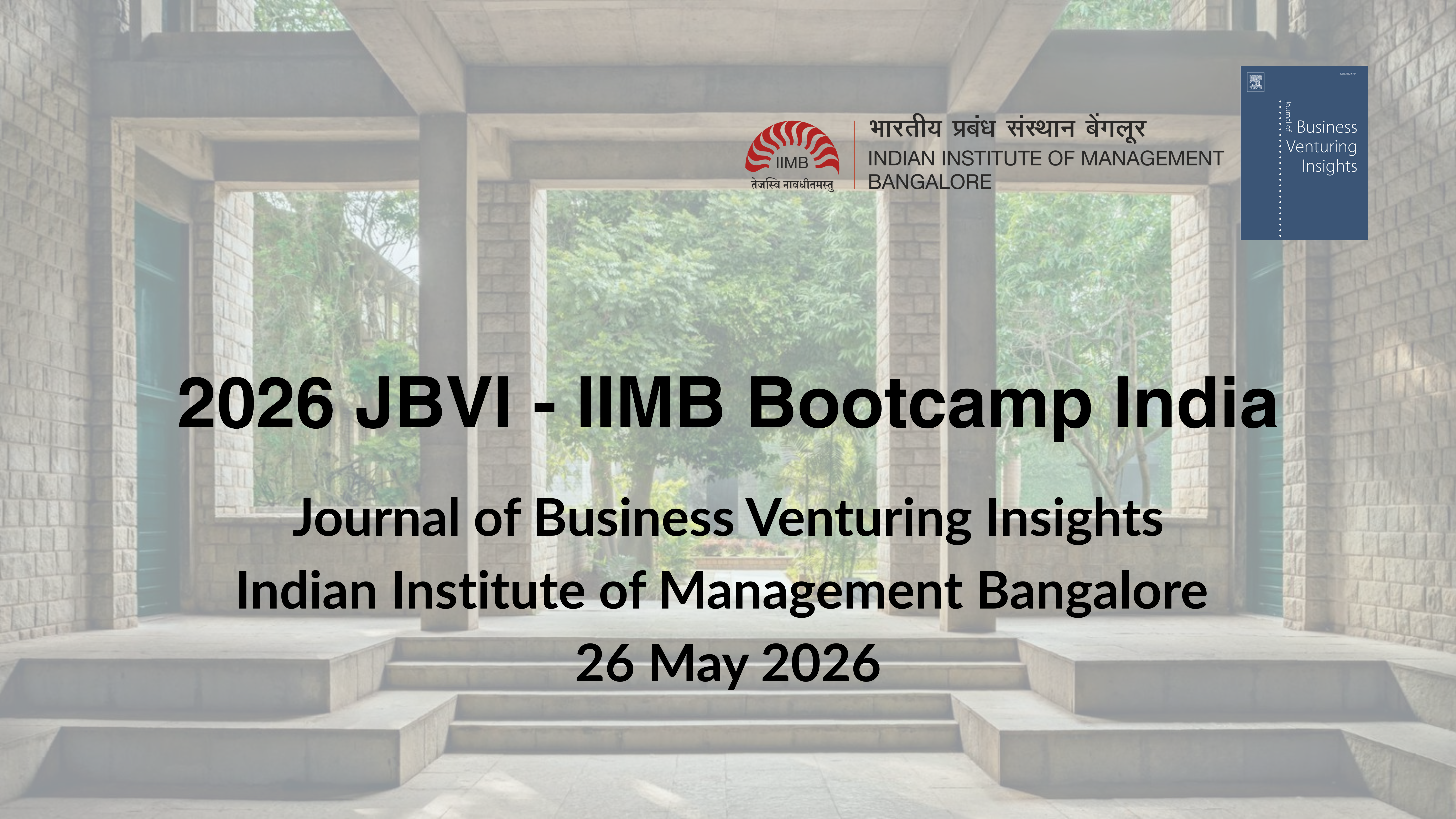 2026 JBVI – IIMB Bootcamp India