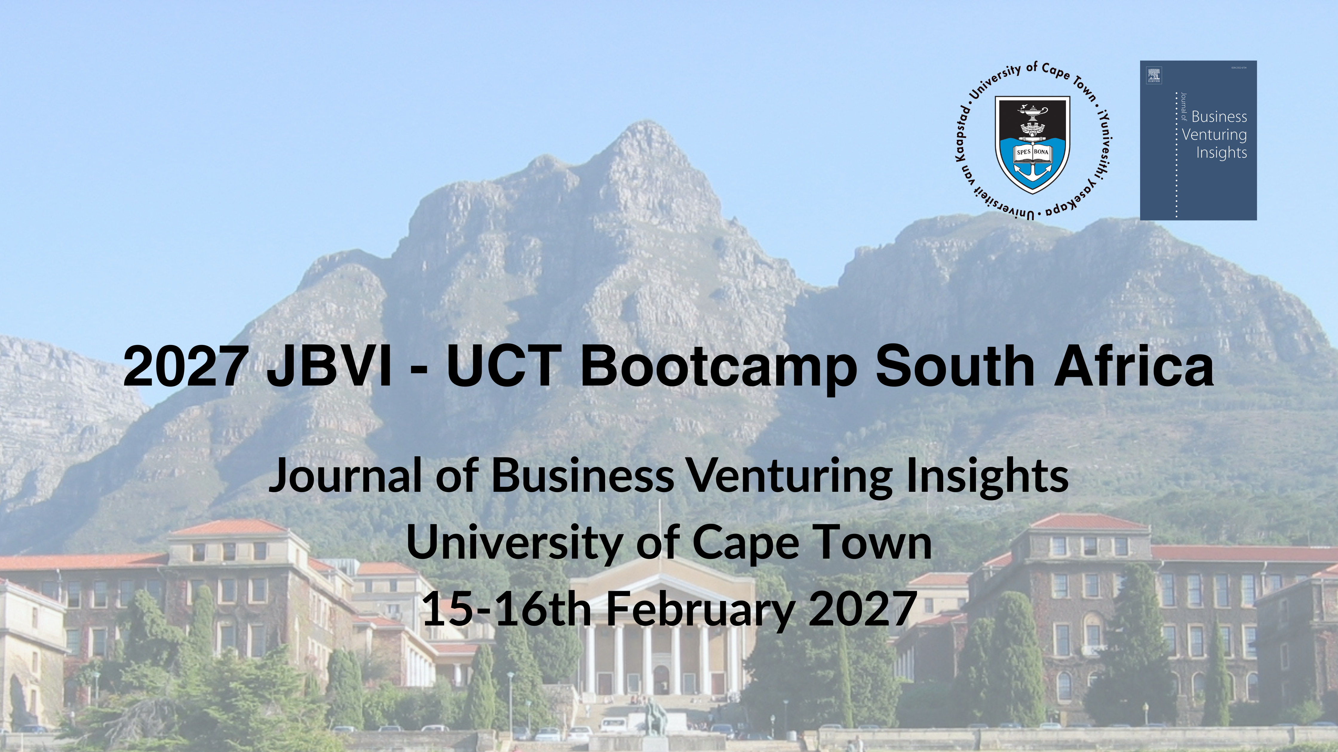 2027 JBVI – UCT Bootcamp South Africa